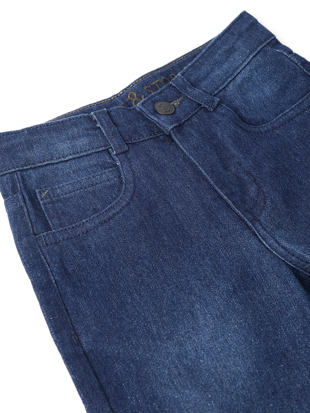 Boys Dark Blue Stretchable Casual Jeans