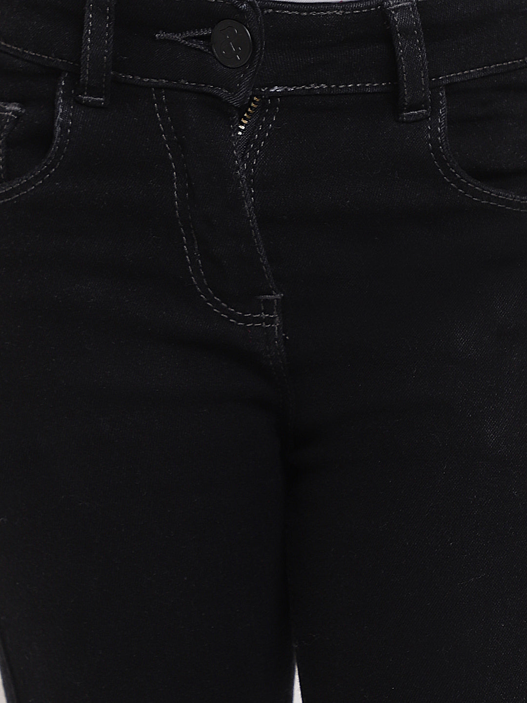 Girls Black Denim Jeans