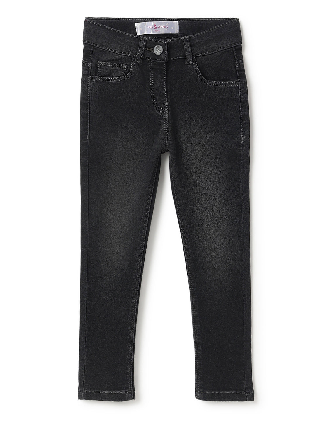Girls Black Denim Jeans