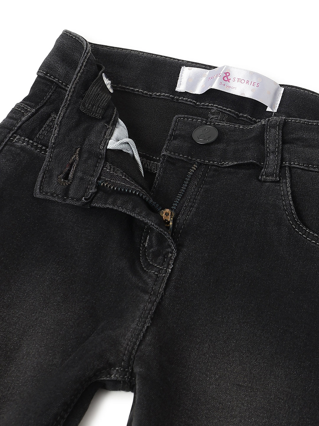 Girls Black Denim Jeans