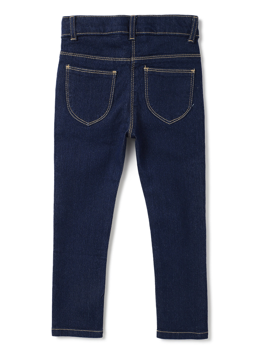 Girls Slim Fit Dark Blue Jeans