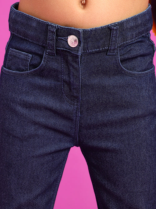 Girls Blue Slim Fit Jeans