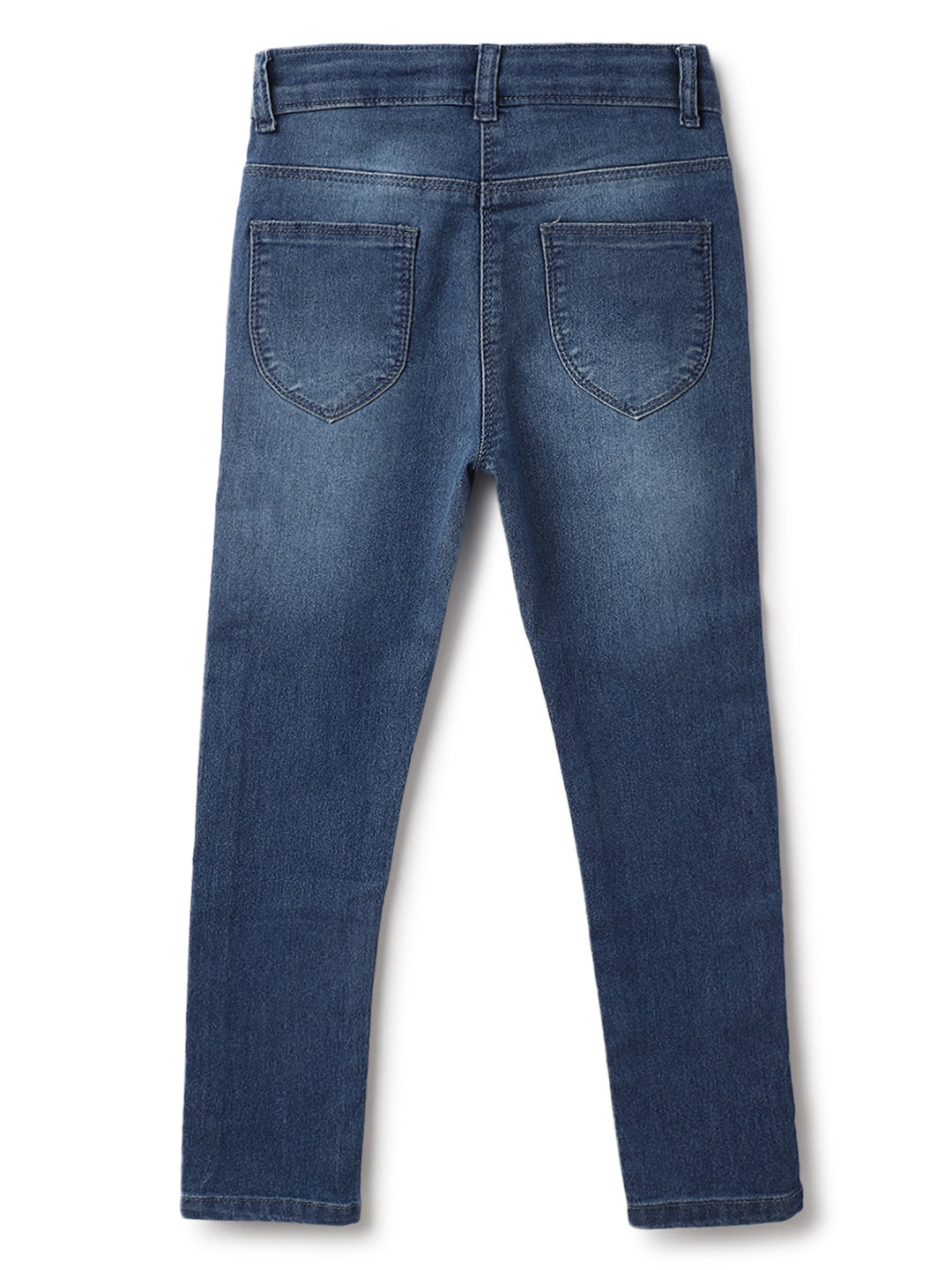 Girls Blue Slim Fit Stretchable Denim Jeans