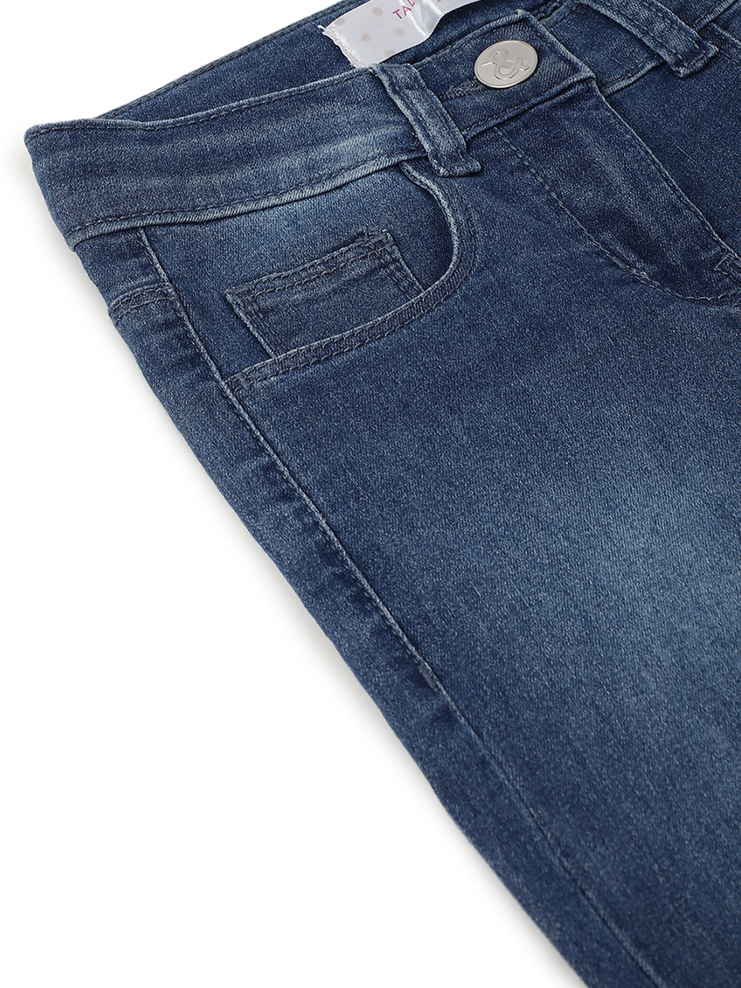Girls Blue Slim Fit Stretchable Denim Jeans