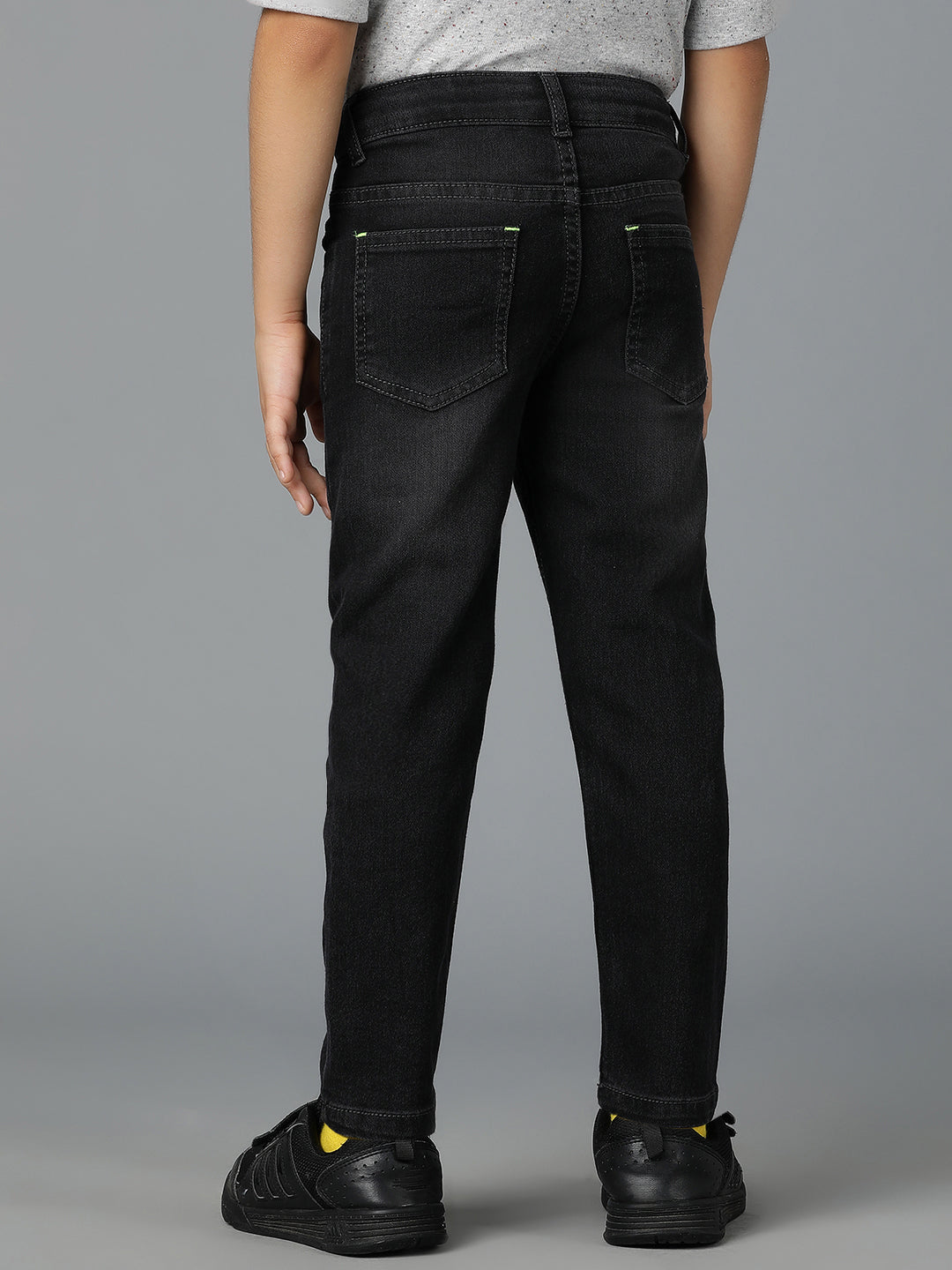 Boys Slim Fit Stretchable Denim Lycra Jeans – Pack of 2 (Blue & Black)