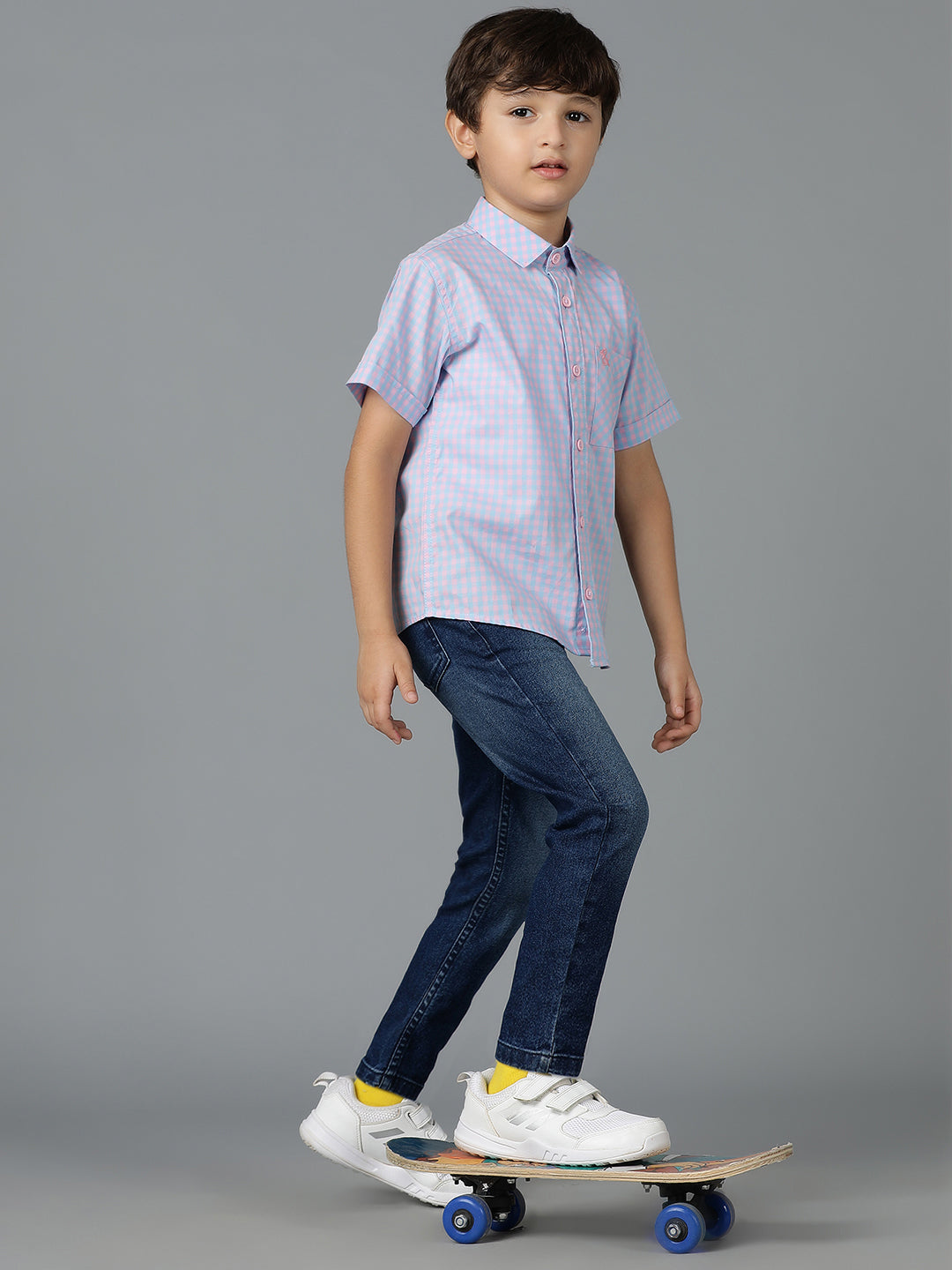 Boys Slim Fit Stretchable Denim Lycra Jeans – Pack of 2 (Blue & Black)
