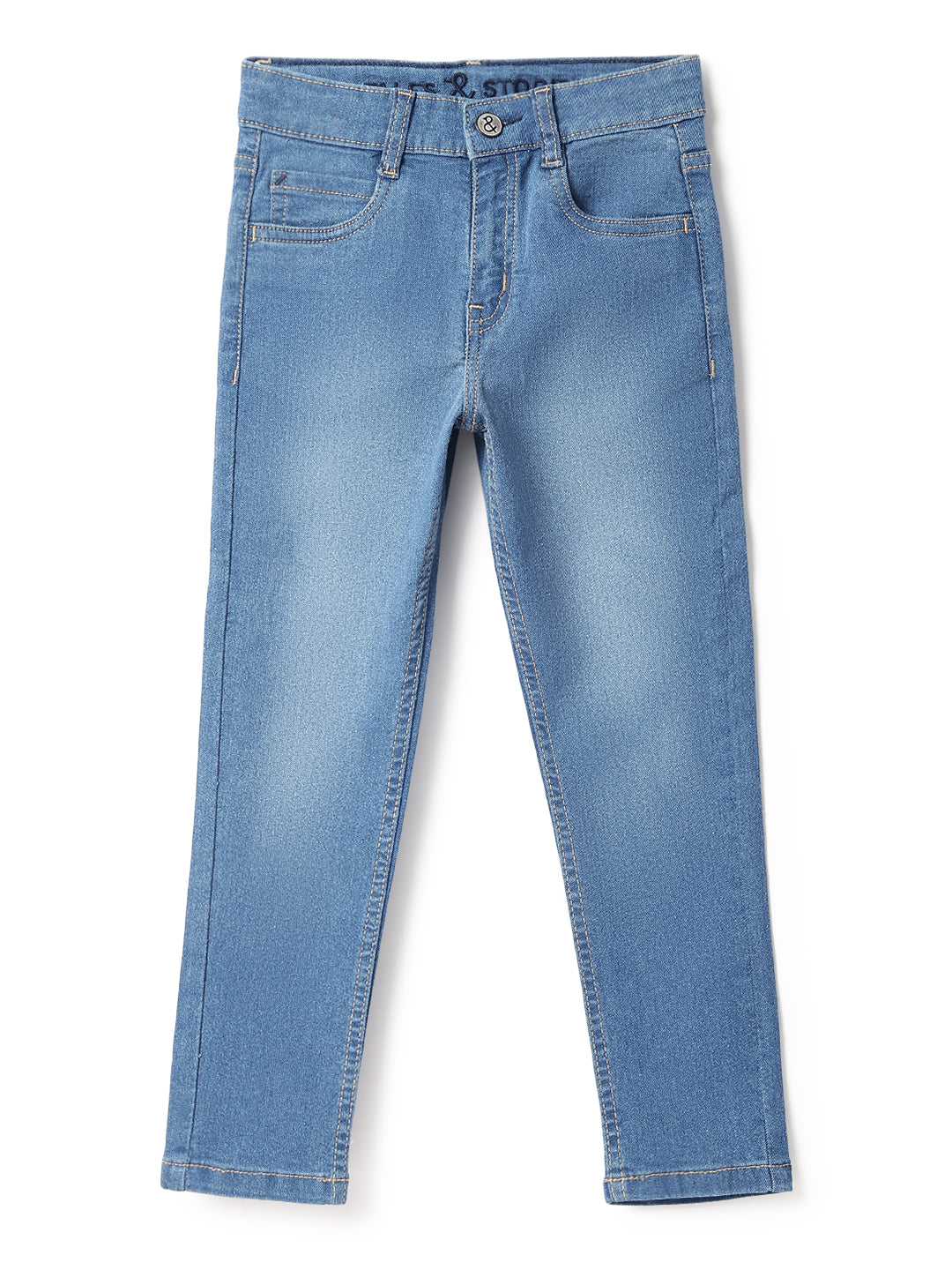 Boys Mid Blue Slim Fit Casual Denim Jeans