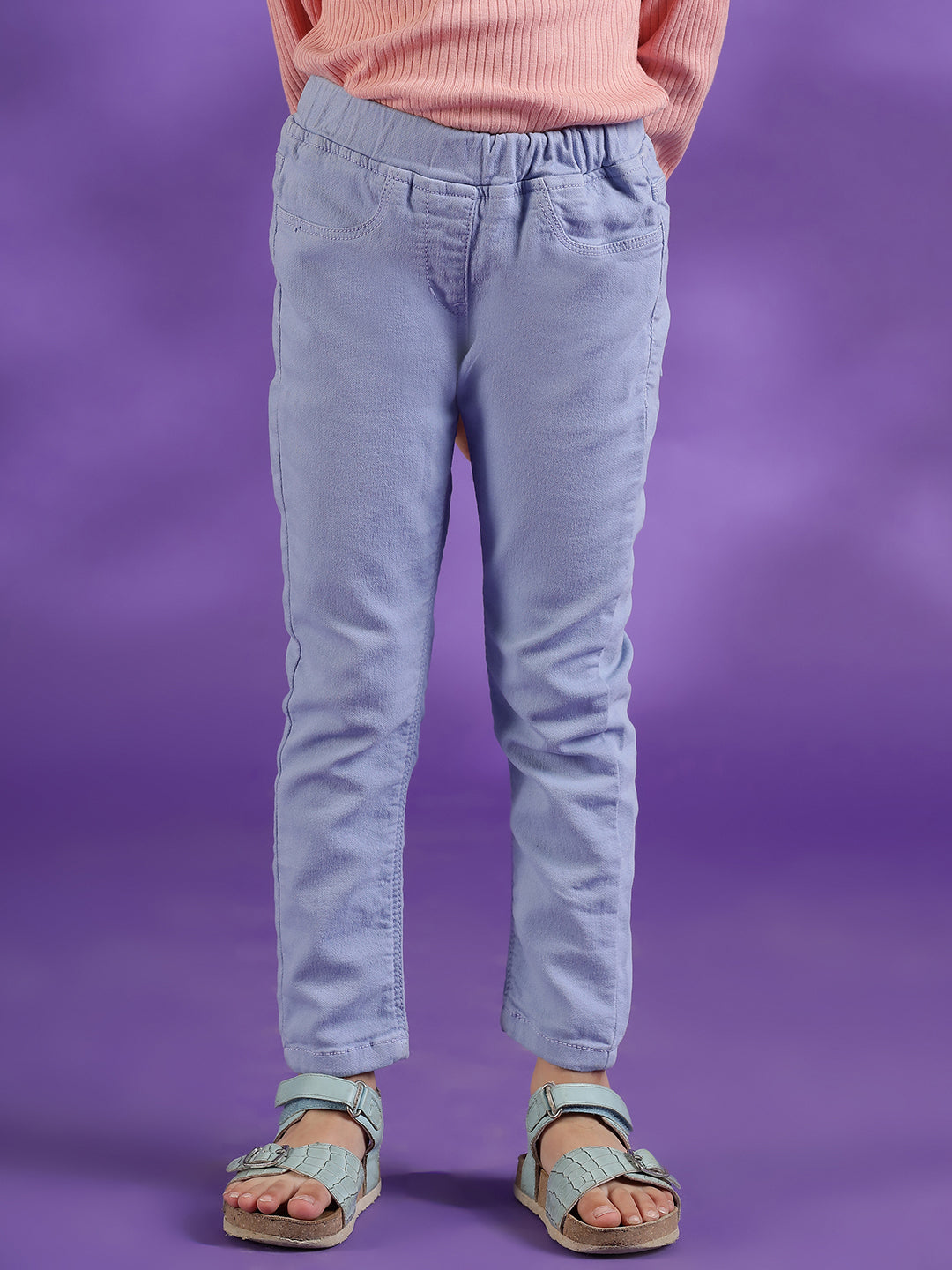 Girls Purple Ankle Length Jengging