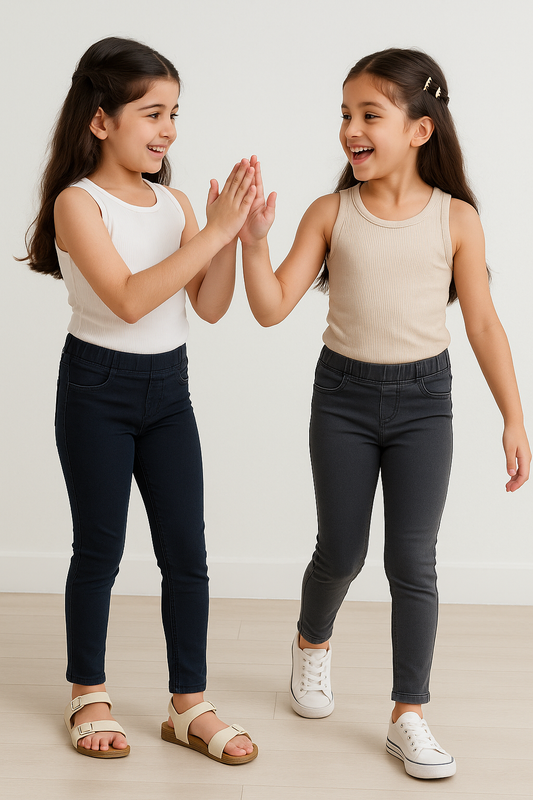 Girls Black Jegging