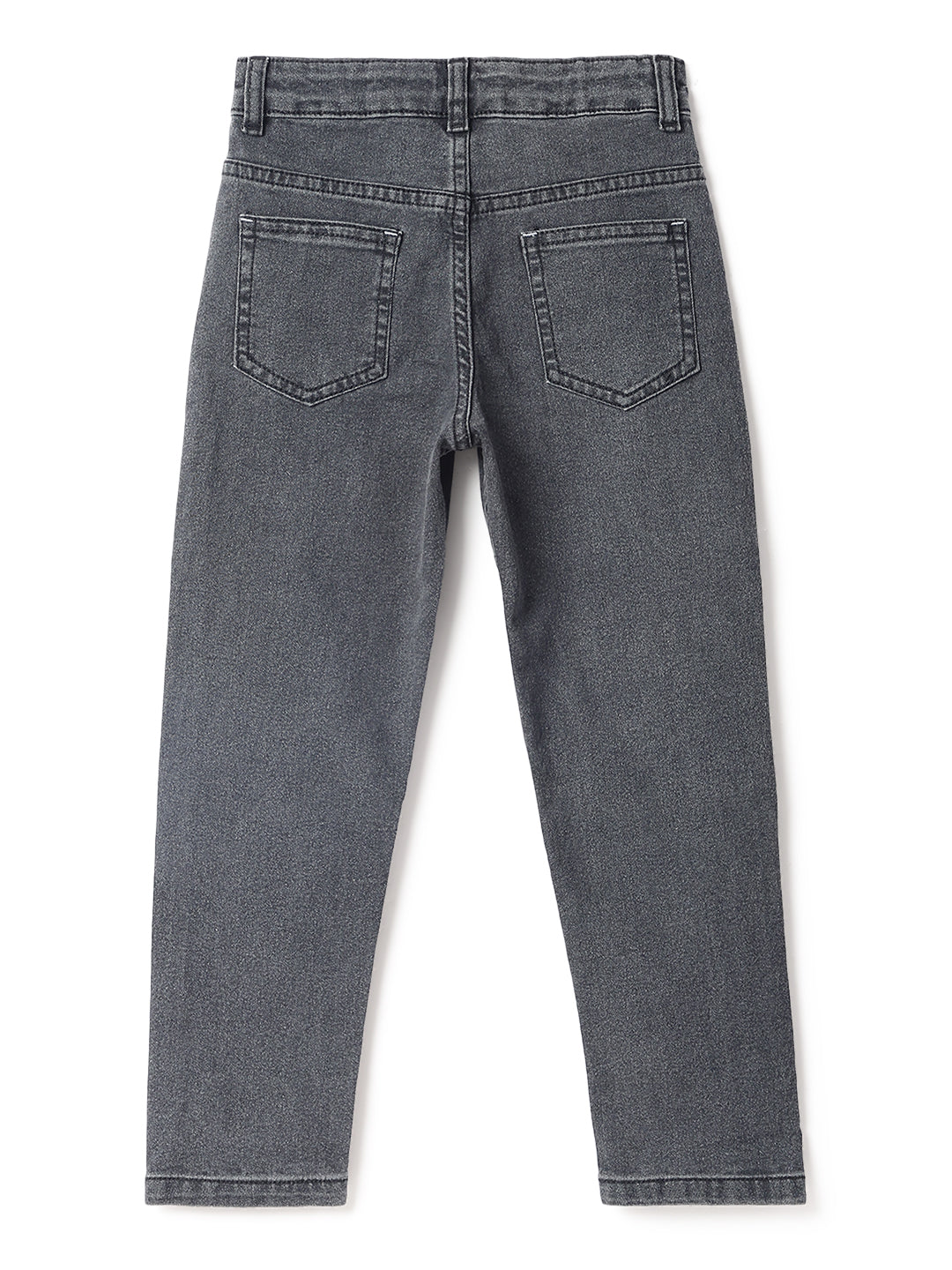 Boys Charcoal Grey Casual Jeans