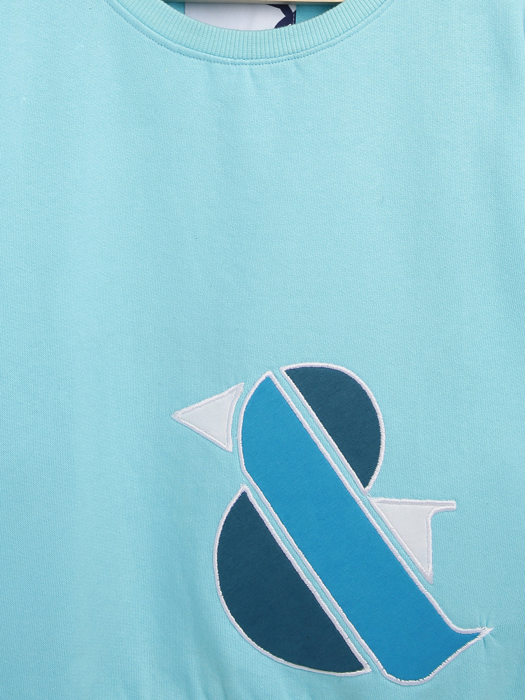 Boys Blue Printed Cotton Sweatshirt