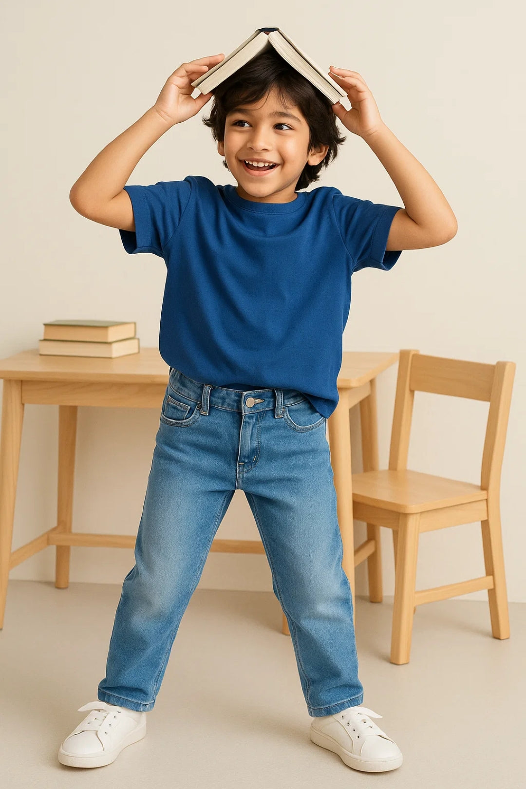 Boys Mid Blue Slim Fit Casual Denim Jeans