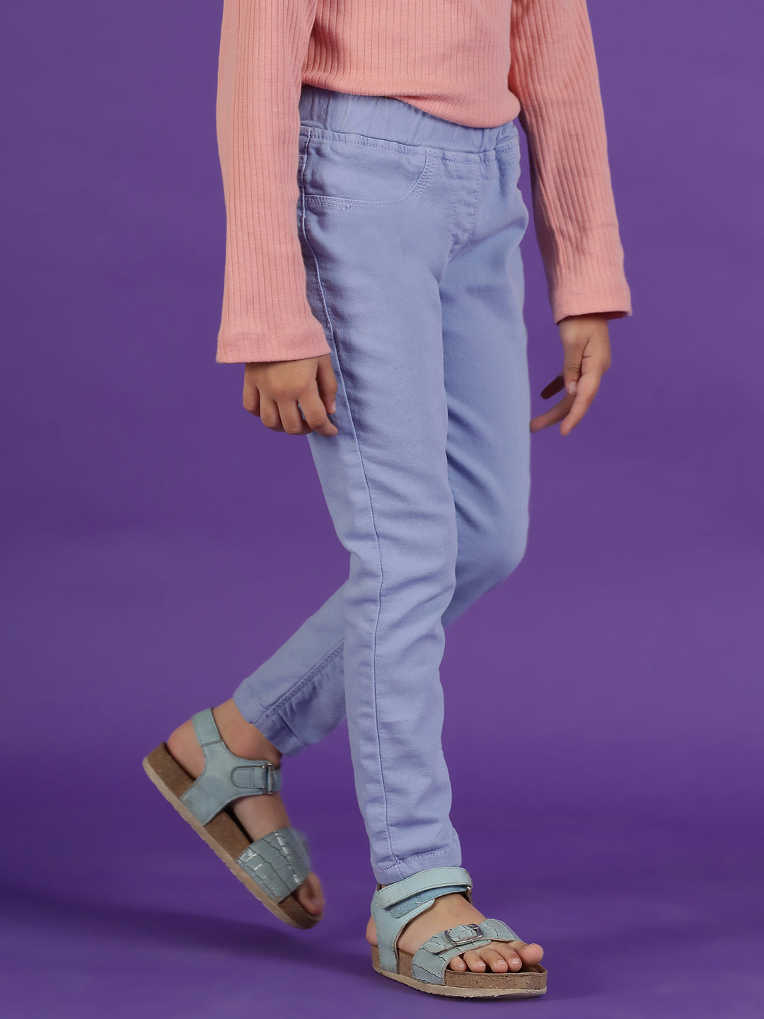 Girls Purple Ankle Length Jengging