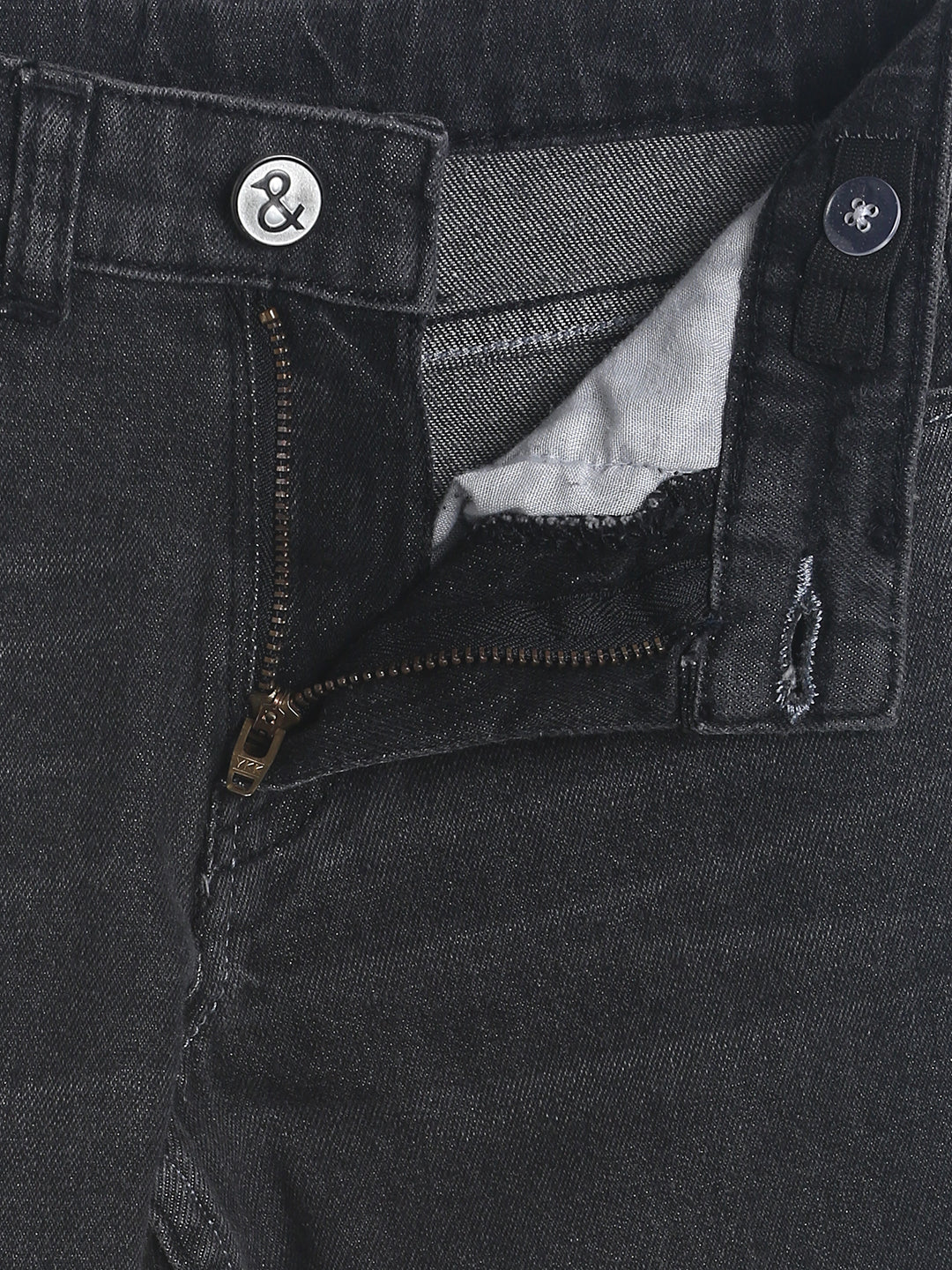 Boys Denim Dark Grey Slim Fit Jeans