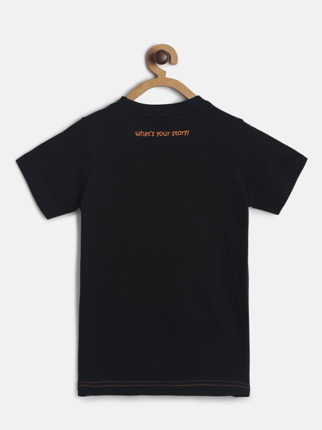 Black Boys Cotton Printed T shirt