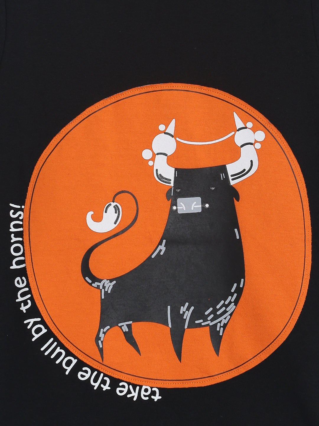 Black Boys Cotton Printed T shirt