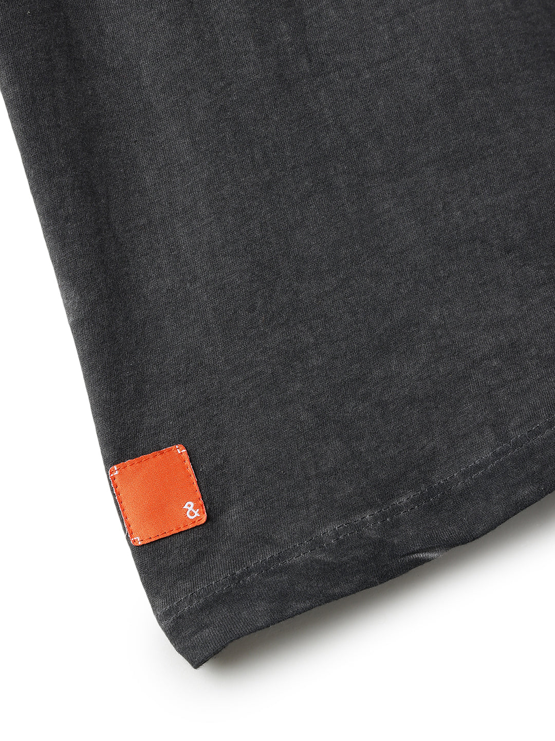 Boys Dark Grey Cotton T-shirt