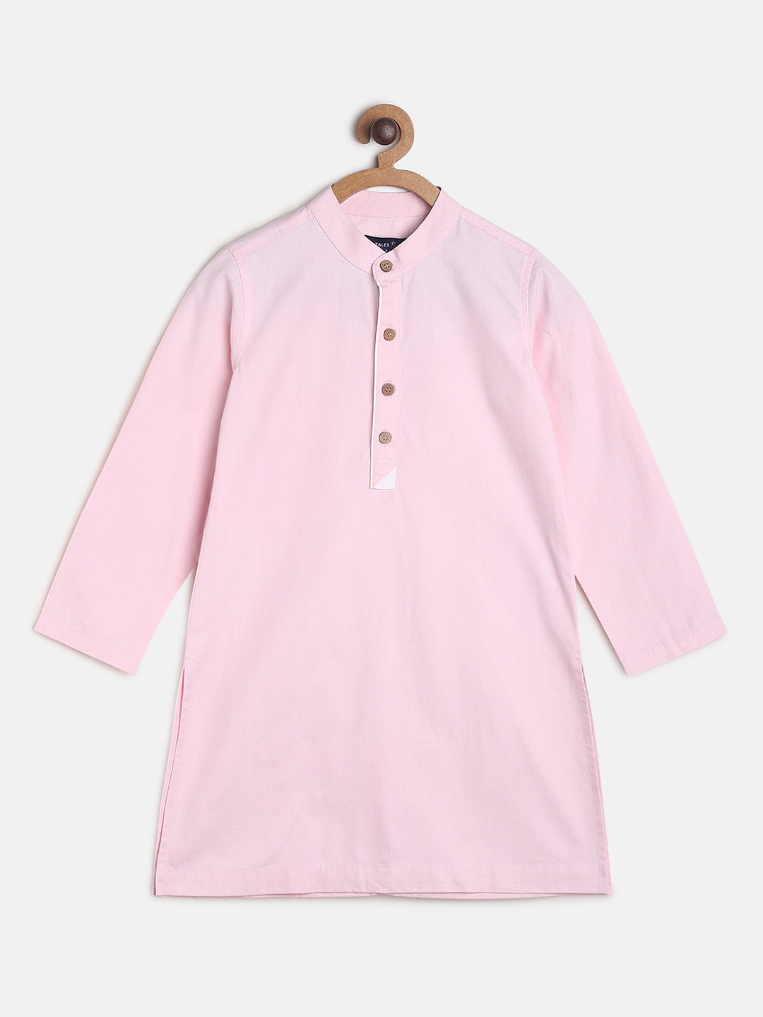Boys Pink Cotton Kurta
