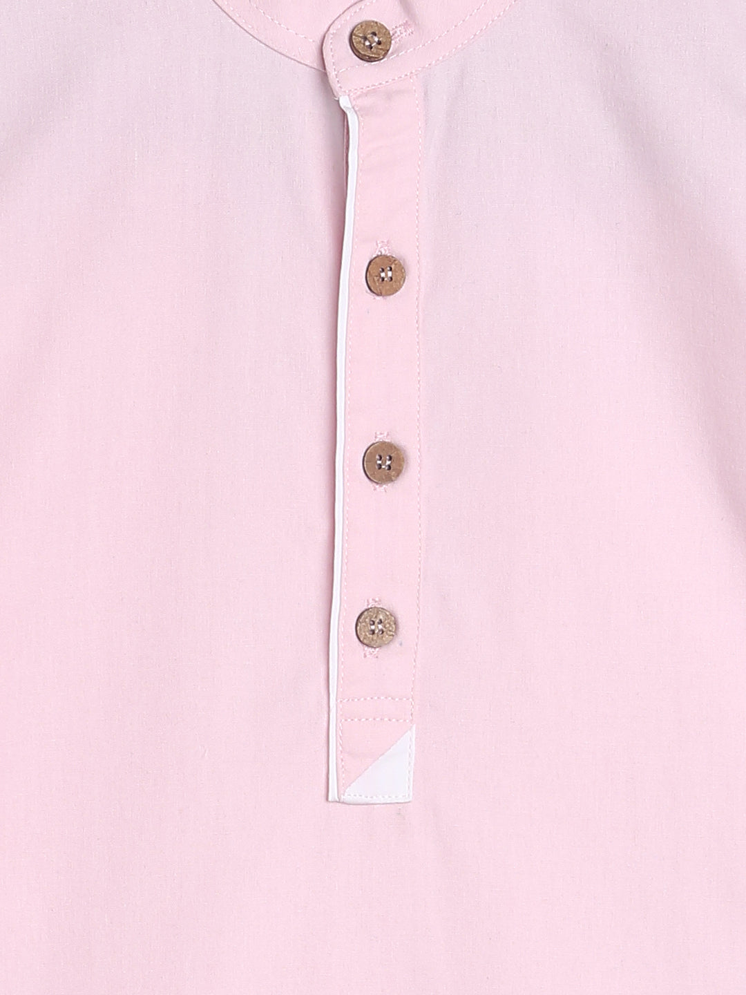 Boys Pink Cotton Kurta