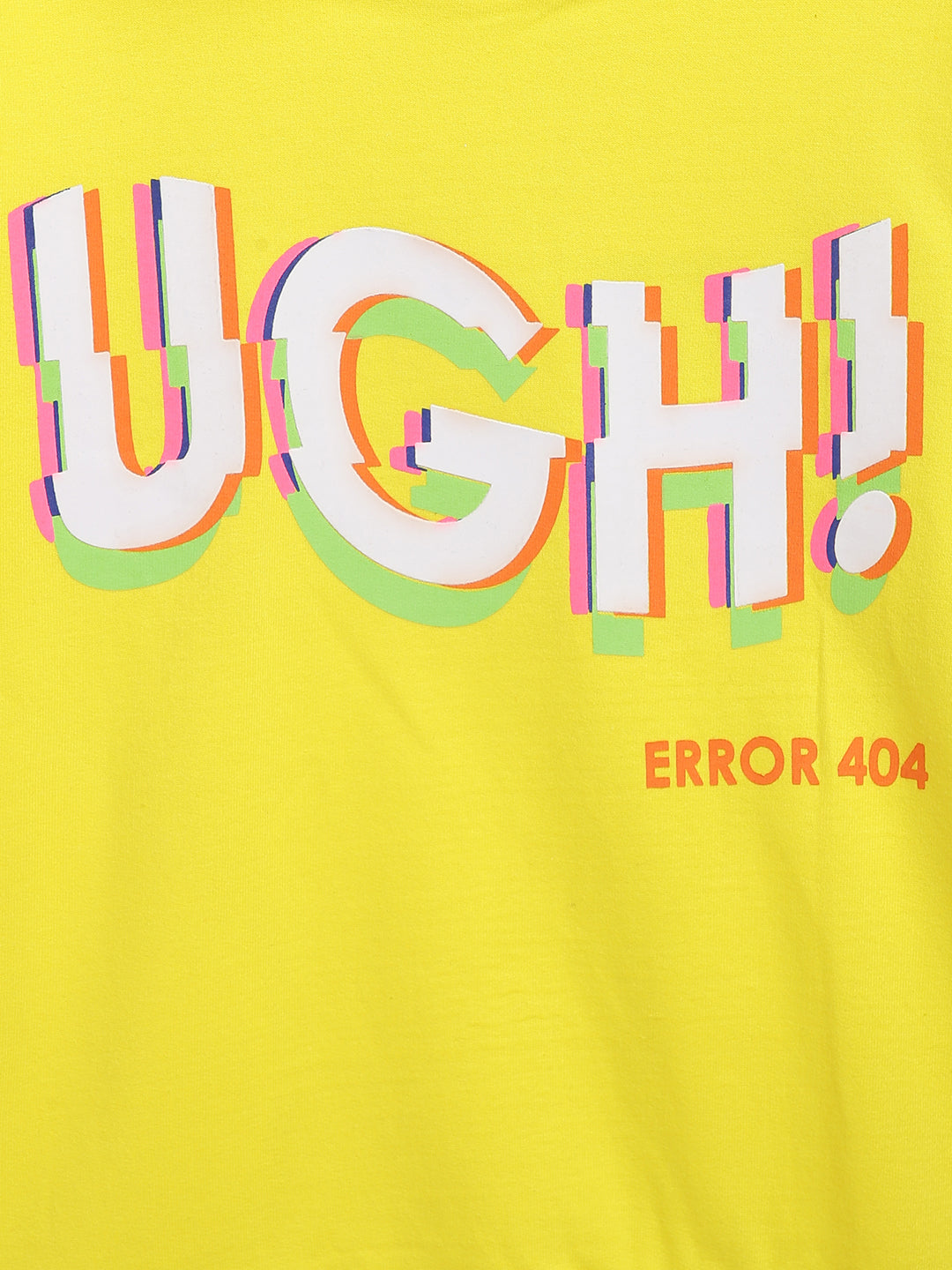 Girls Yellow Printed Sweatshirt