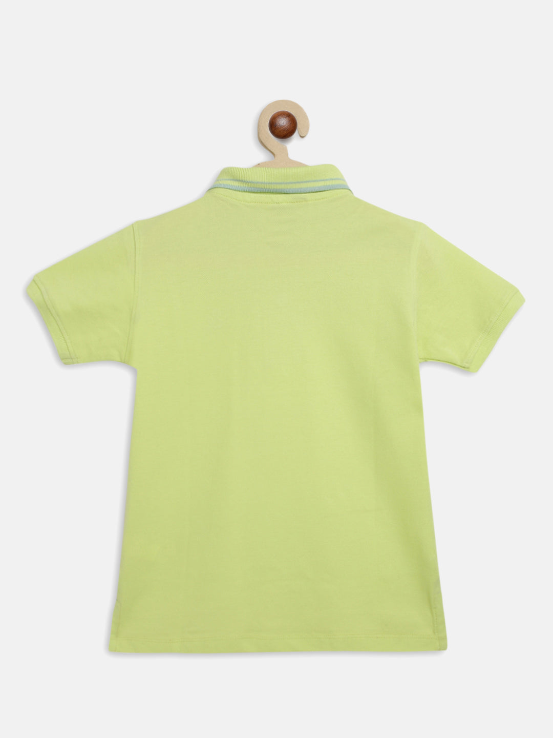 Boys Green Polo Cotton T-Shirt