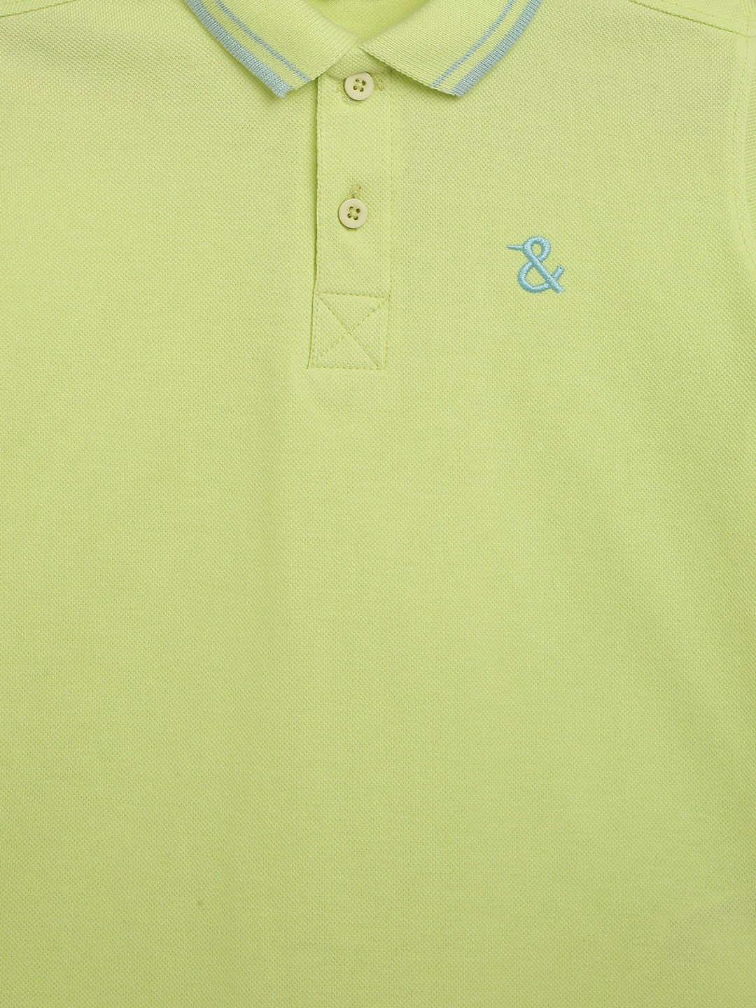 Boys Green Polo Cotton T-Shirt