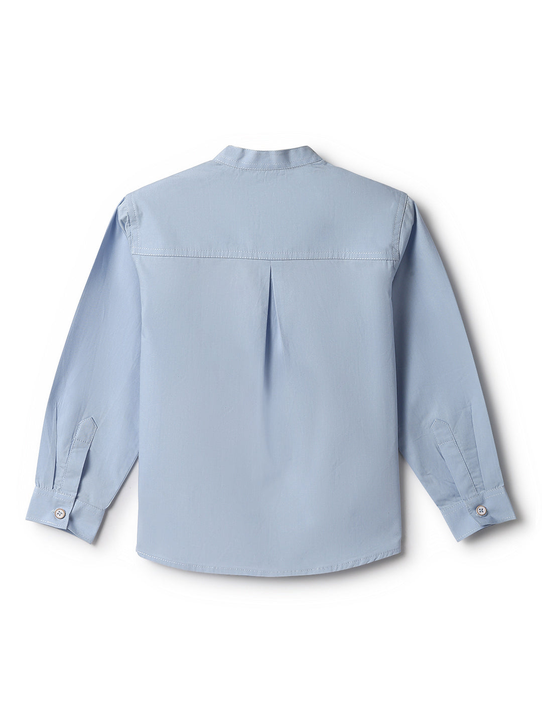 Boys Sky Cotton Solid Shirt