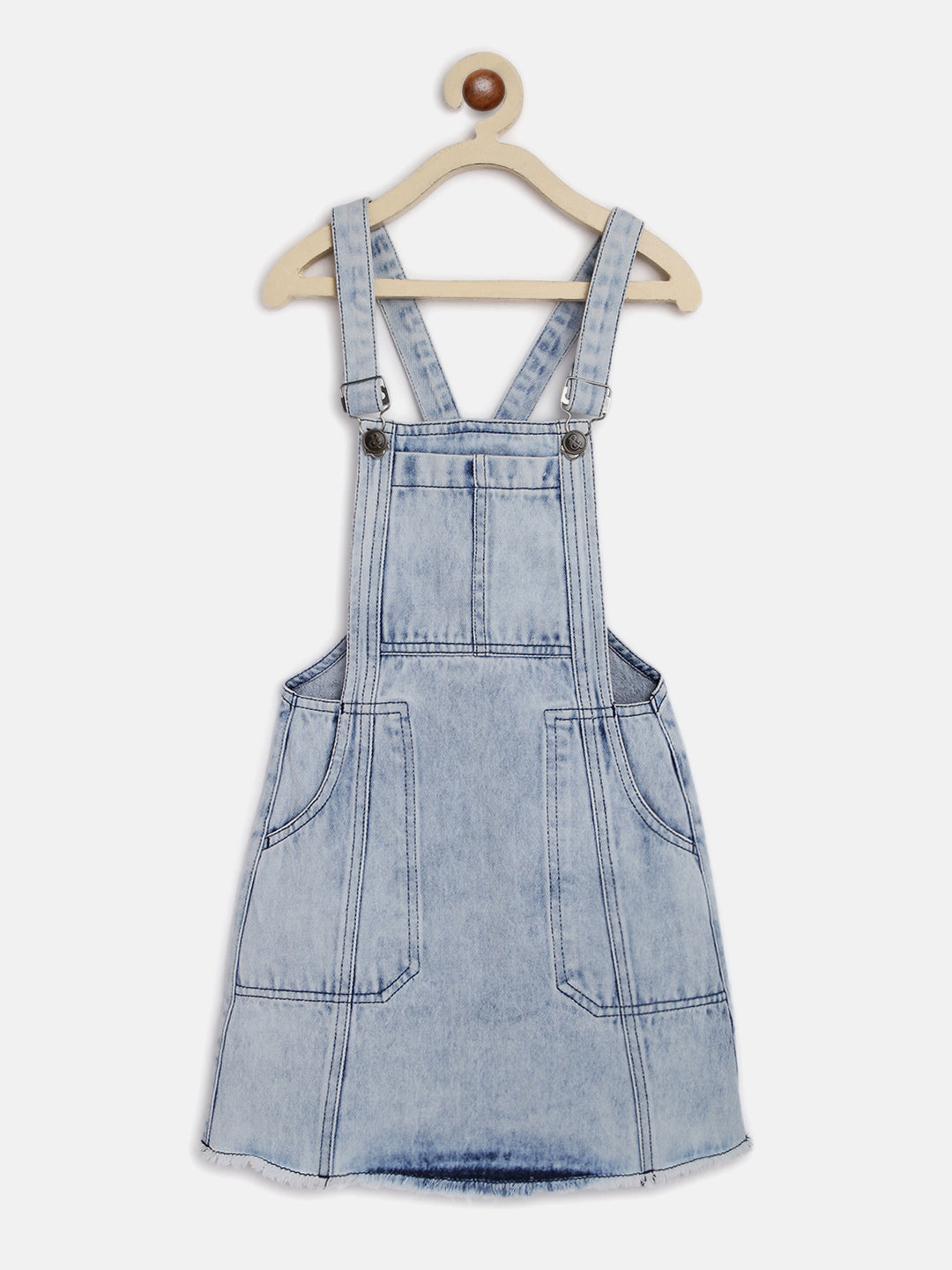 Girls Regular Fit Blue Dungaree