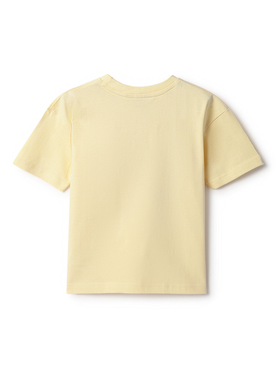 Boys Off White Cotton Print T-Shirt