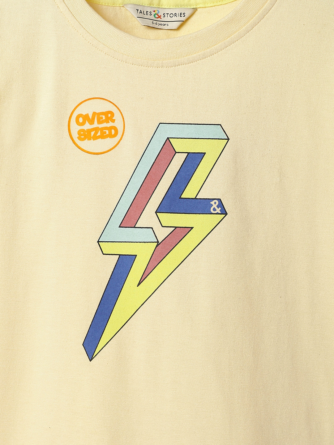 Boys Off White Cotton Print T-Shirt