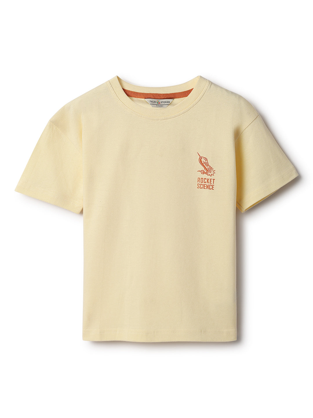 Boys Off White Cotton Print T-Shirt