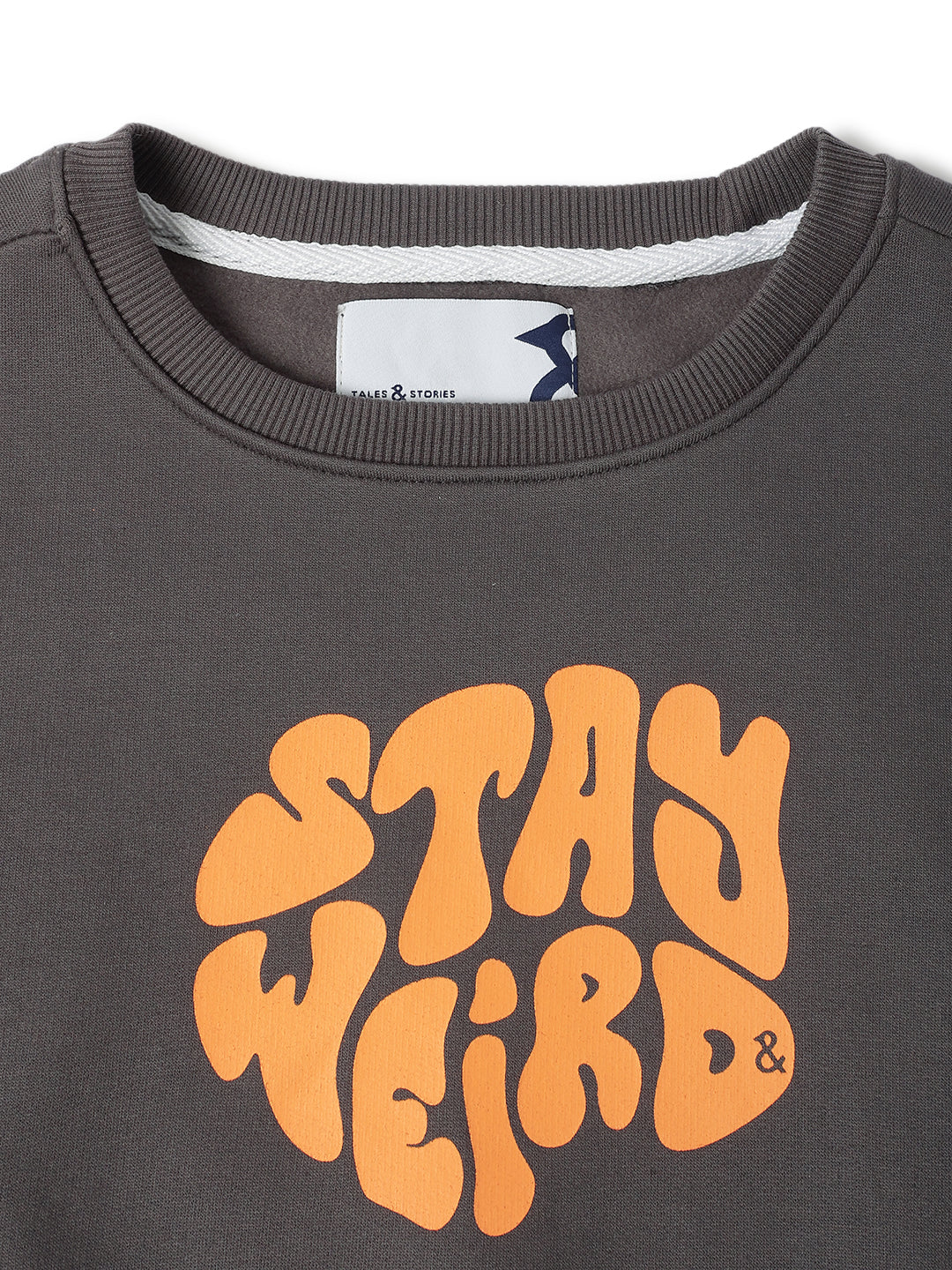 Boys Grey Printed Sweatshirt