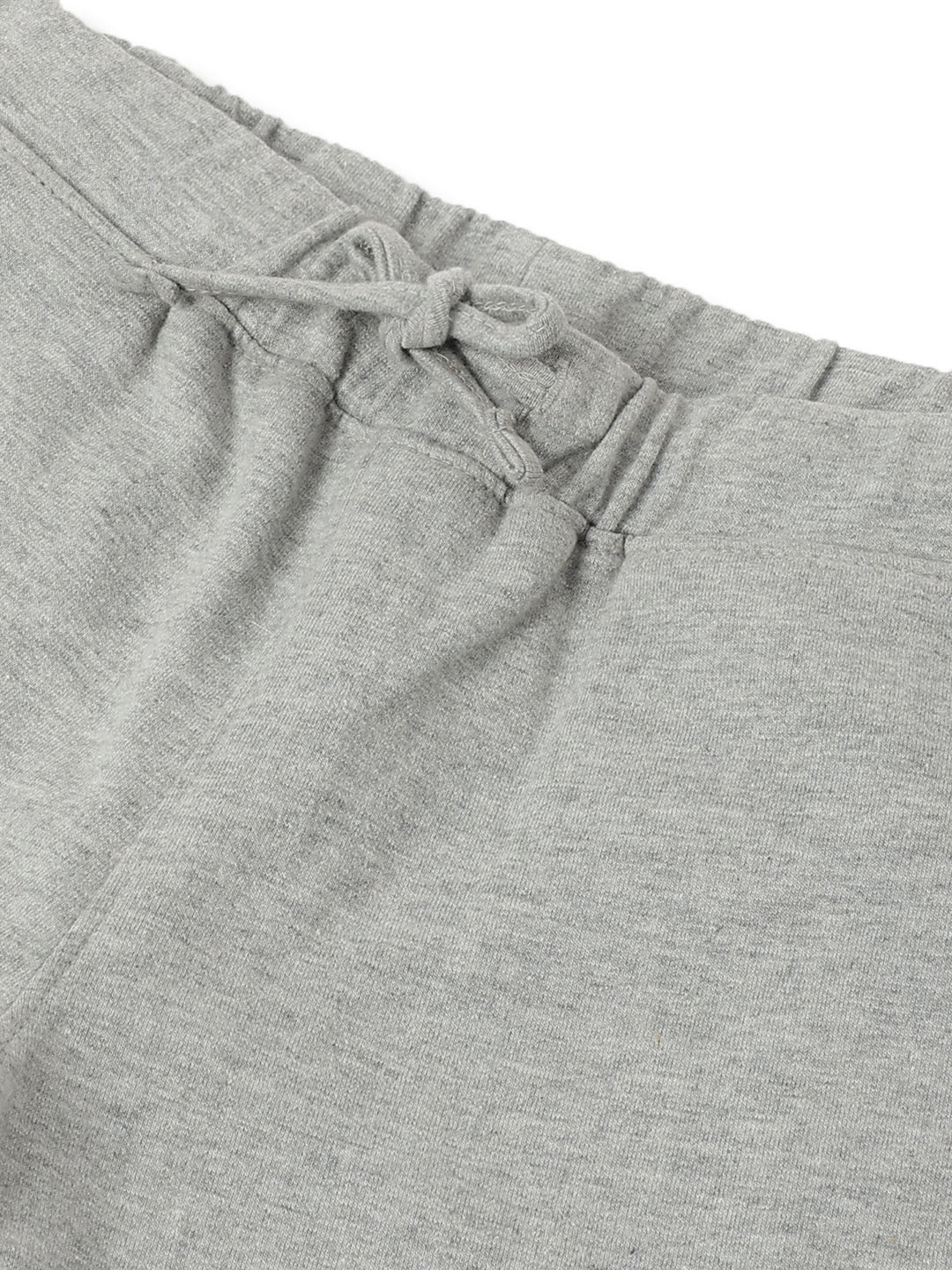 Boys Grey Cotton Poly Printed Bermuda Shorts