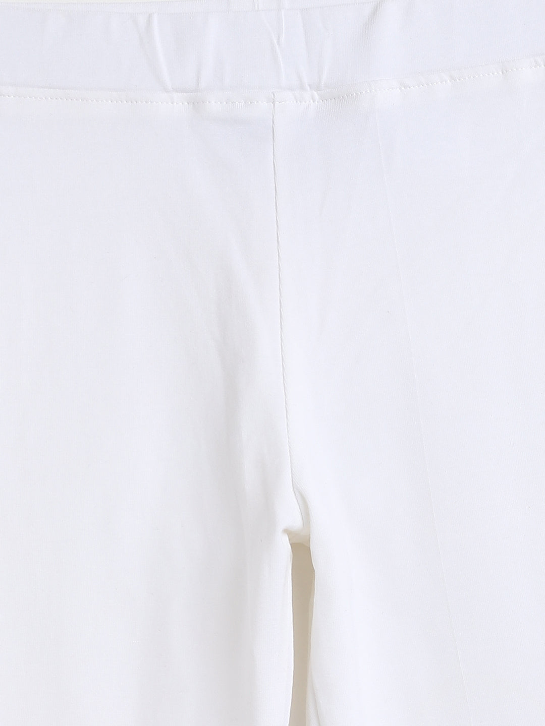 Girls Slim Fit White Legging