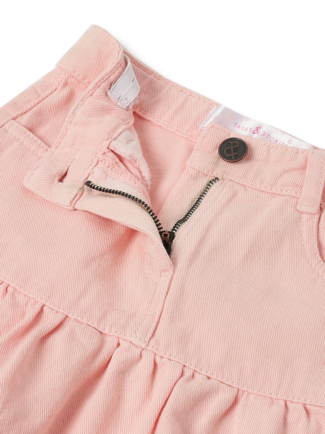 Girls Stylish Pink Cotton Skirt
