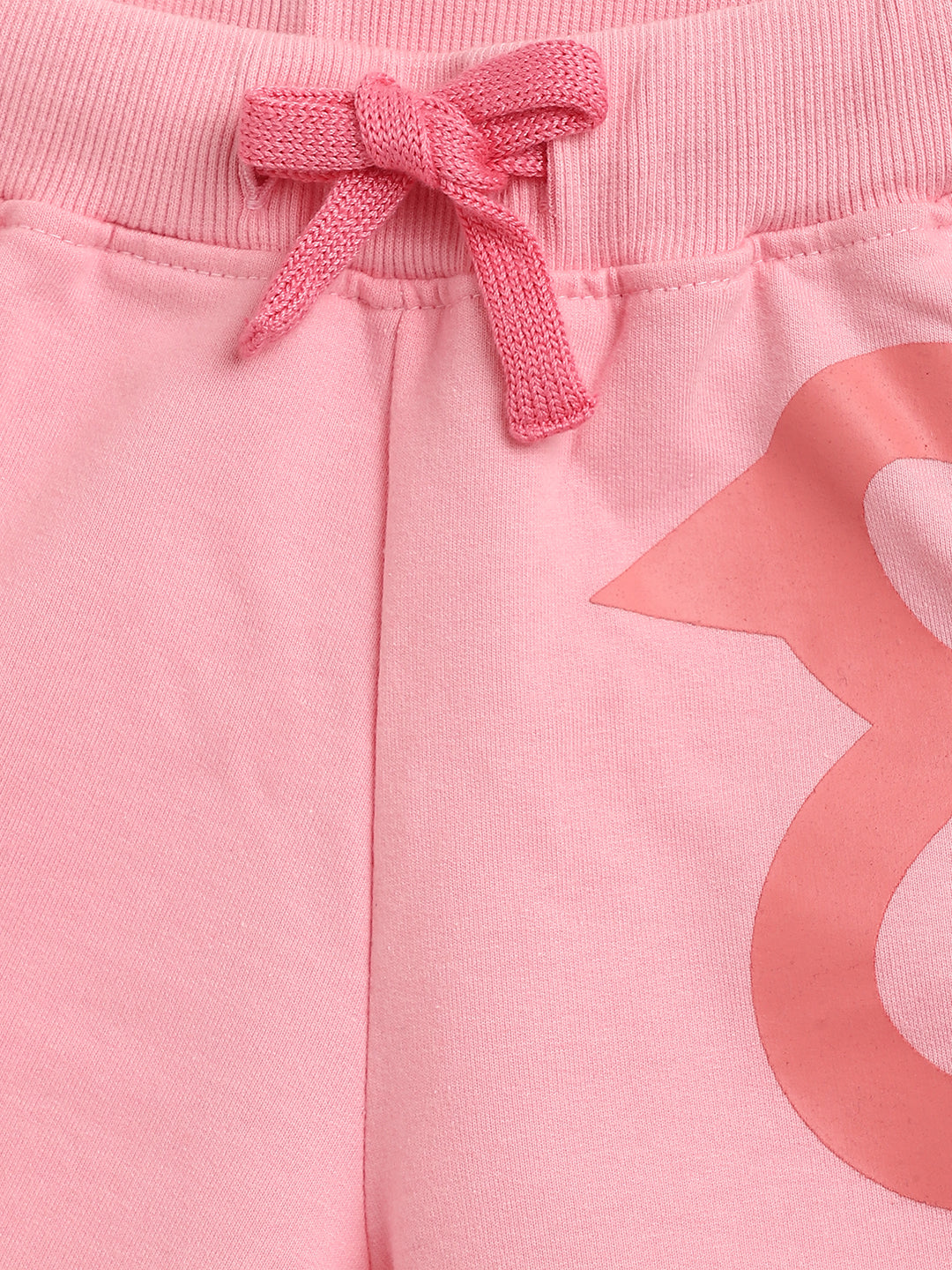 Girls Pink Cotton Shorts