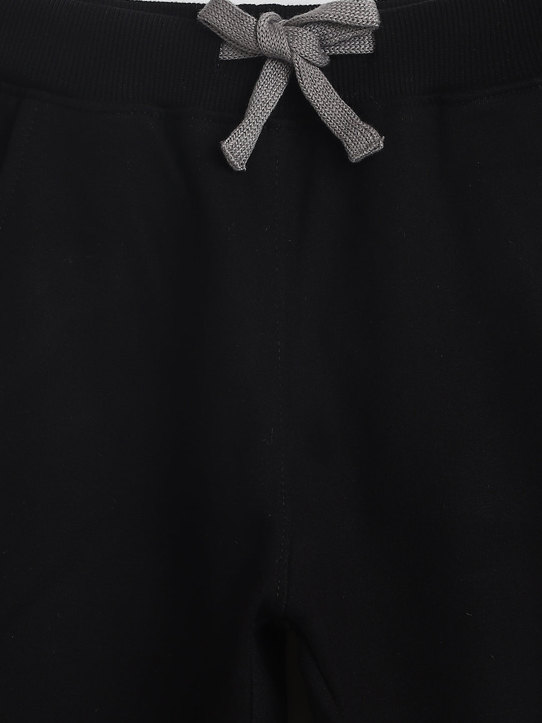 Boys Black Cotton Joggers