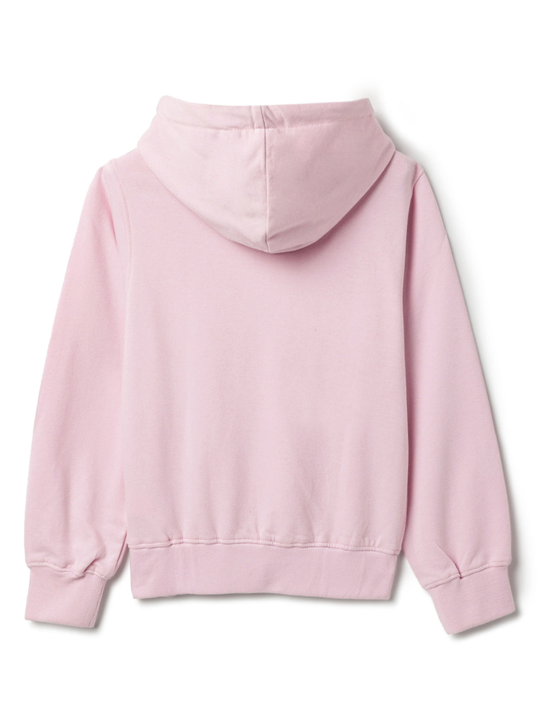 Unisex Pink Cotton Poly Hoodie Sweatshirt