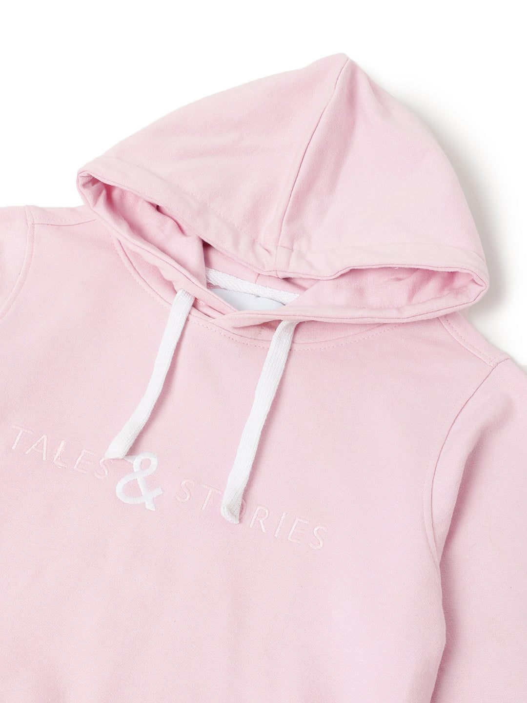Unisex Pink Cotton Poly Hoodie Sweatshirt