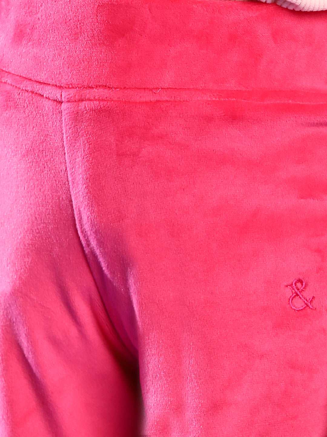 Girls Pink Neon Solid Leggings