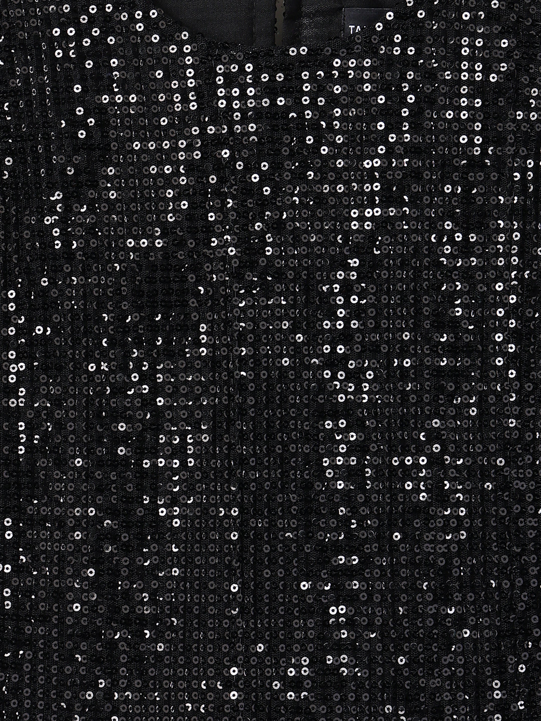 Black Regular Fit Sequins Dress
