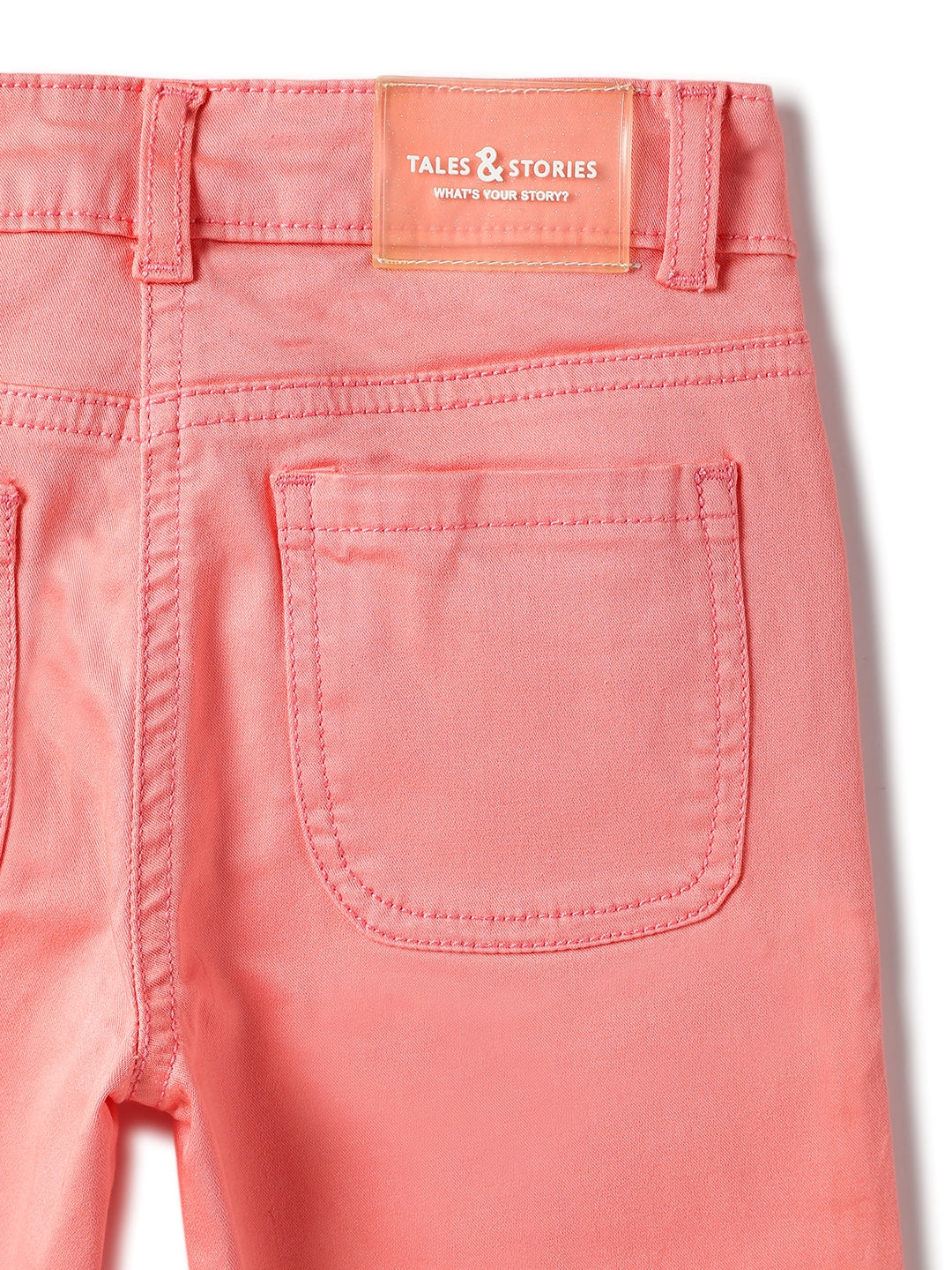 Girls Lycra Pink Solid Capri