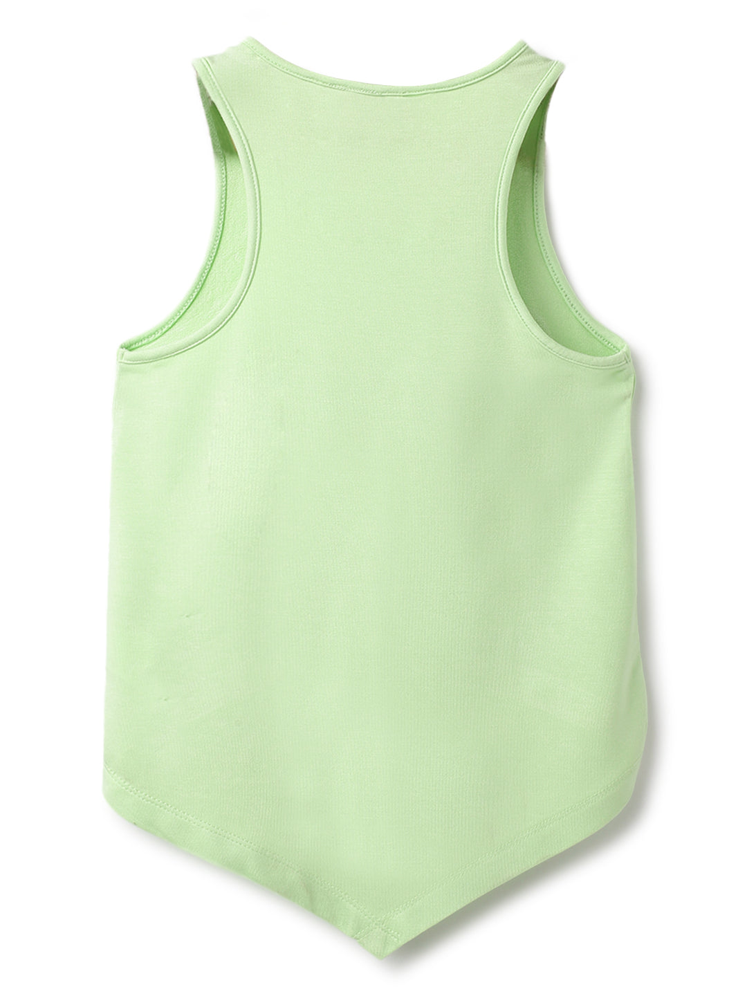 Girls Green Viscose Printed Top