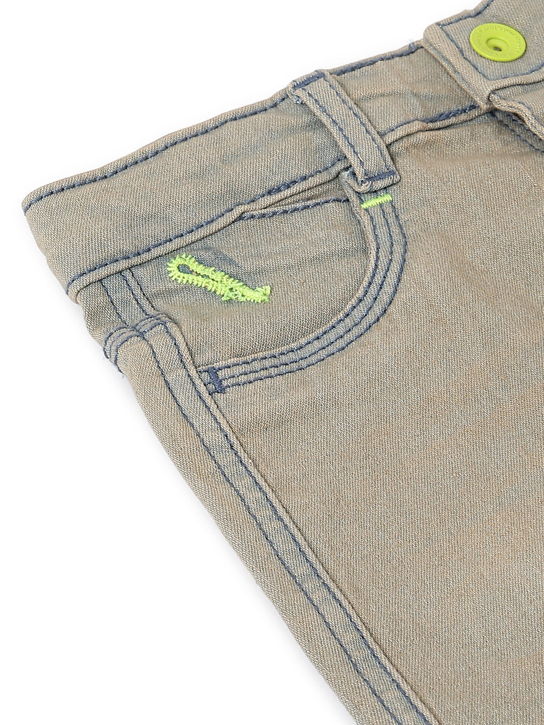 Boys Khaki Tint Lycra Slim fit Jeans