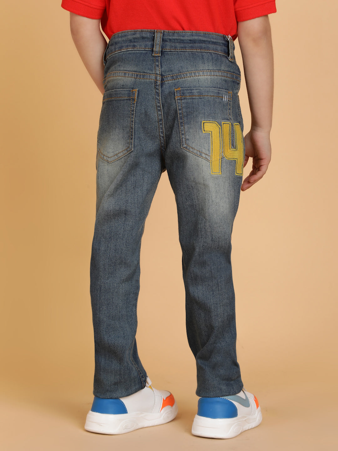 Boys Blue Khaki Tint Lycra Slim fit Jeans