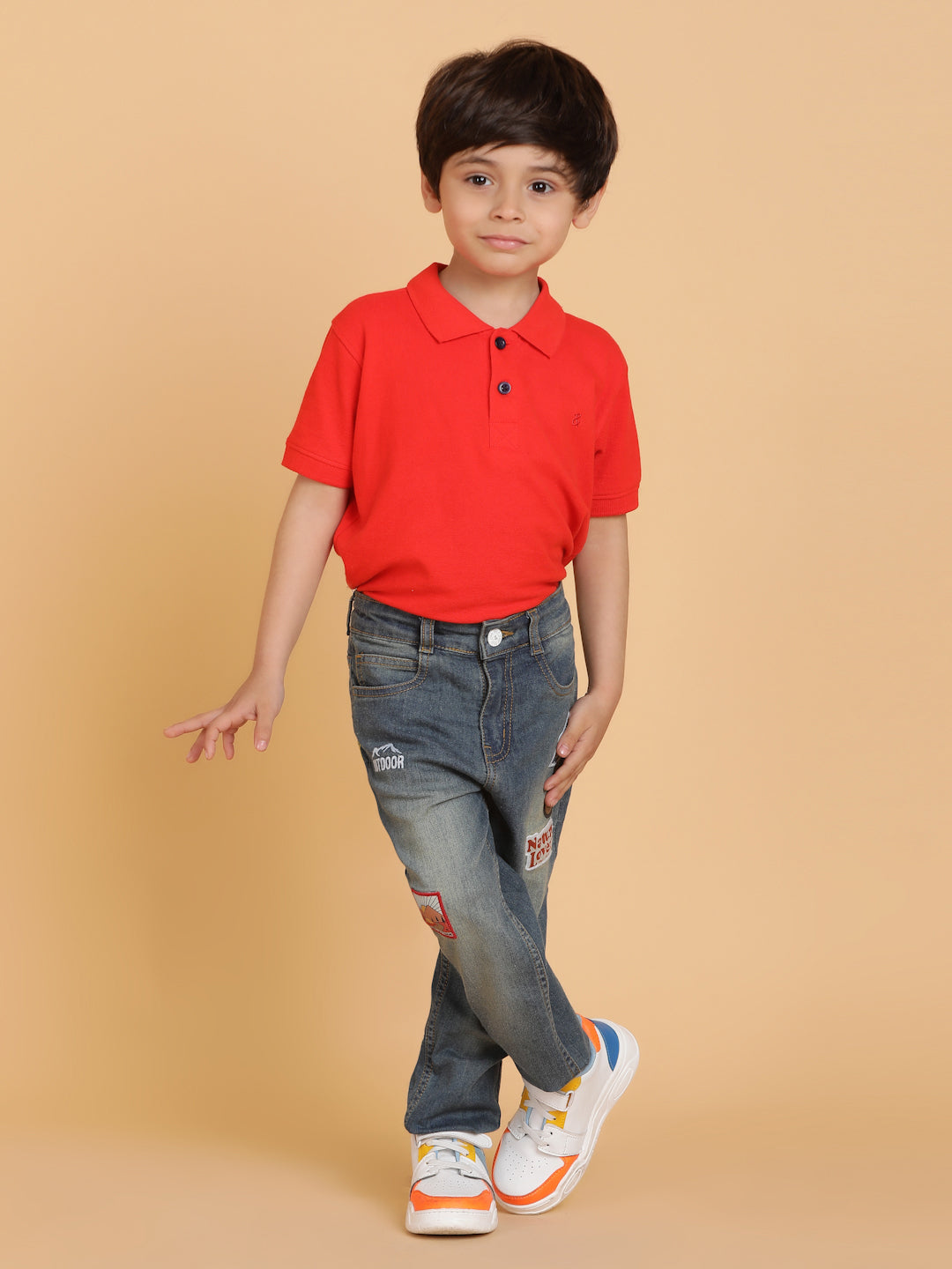 Boys Blue Khaki Tint Lycra Slim fit Jeans