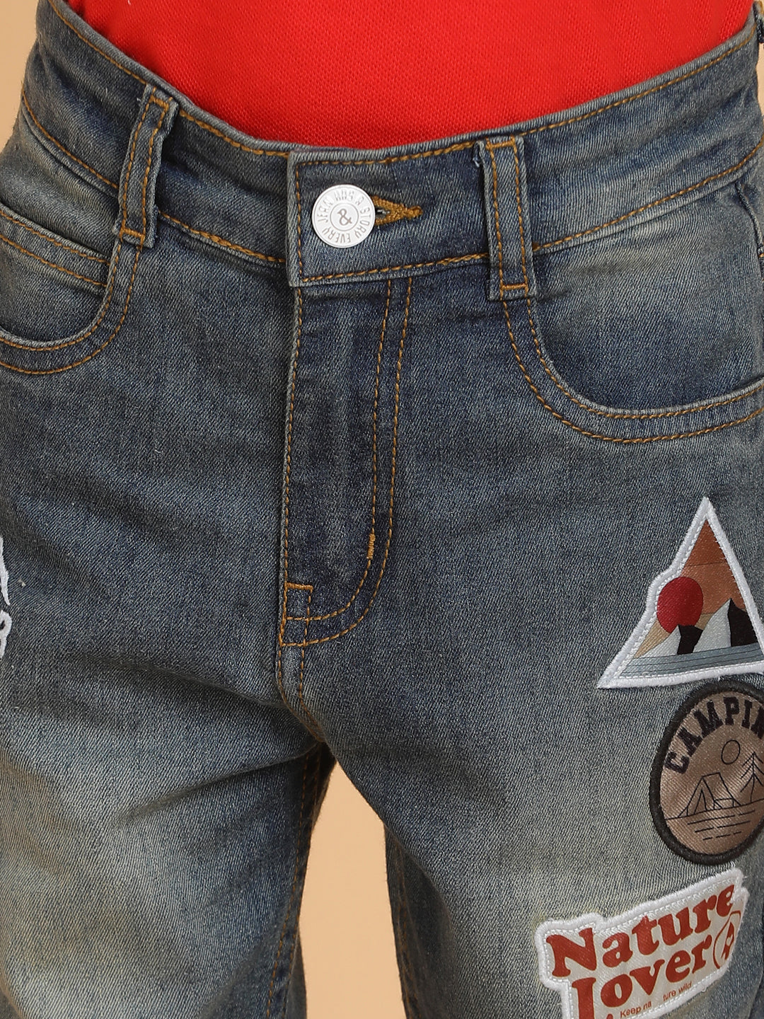 Boys Blue Khaki Tint Lycra Slim fit Jeans