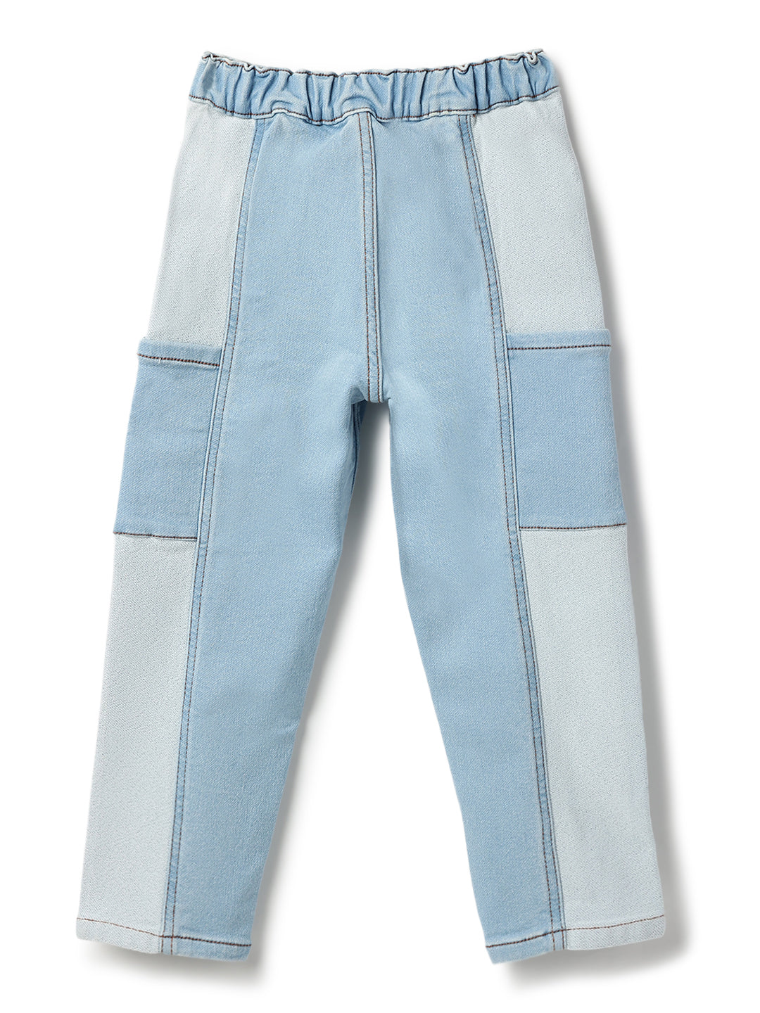 Boys Blue Lycra Denim Casual Washed Balloon Fit Jeans