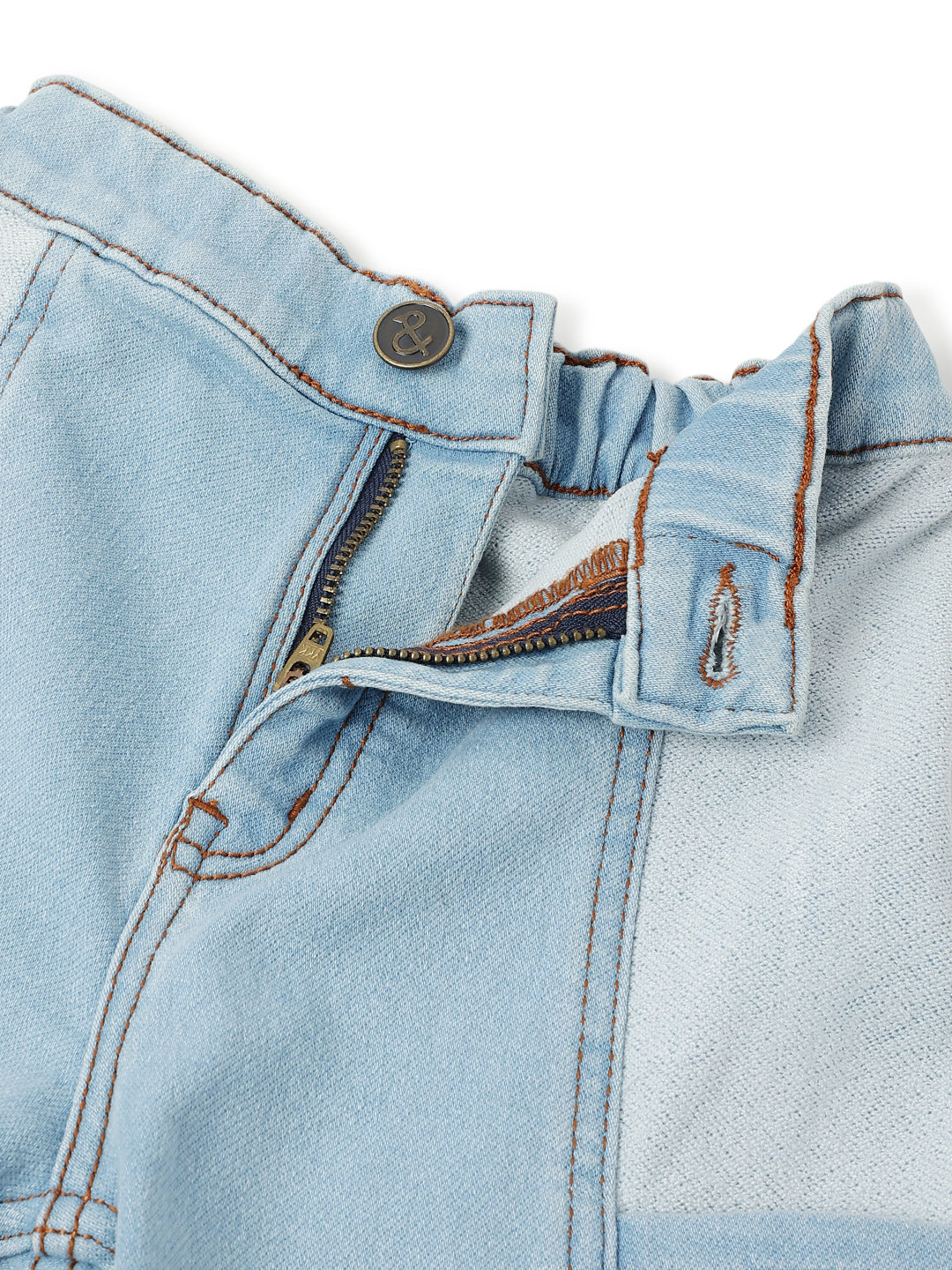 Boys Blue Lycra Denim Casual Washed Balloon Fit Jeans