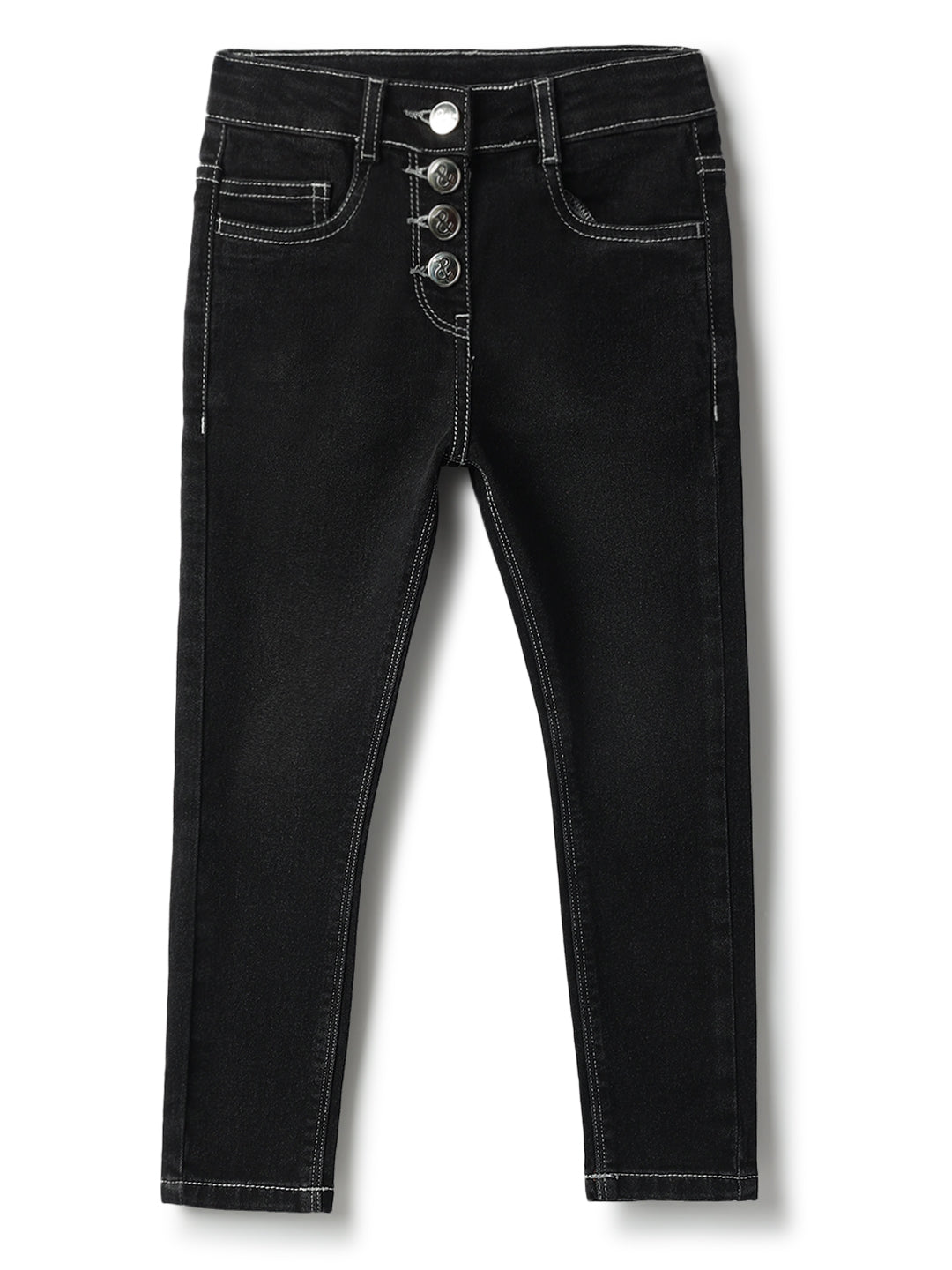 Girls Black Skinny Fit Jeans